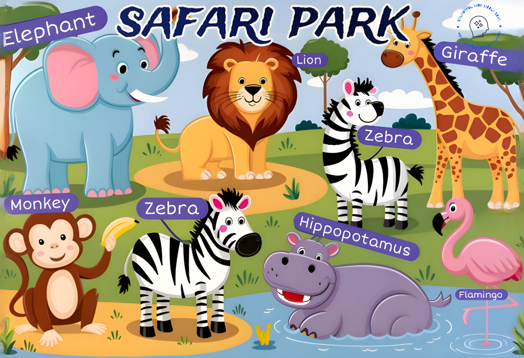 "Safari Park" 24-piece Jigsaw puzzle | Colorful Little Star